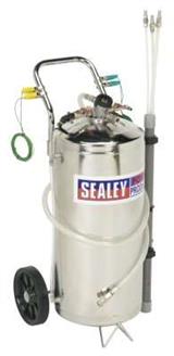 Sealey TP200S - Air Operated Fuel Tank Drainer - Stainless 40ltr