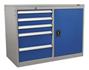 Sealey API1103B - Industrial Cabinet/Workstation 5 Drawer & 1 Shelf Locker