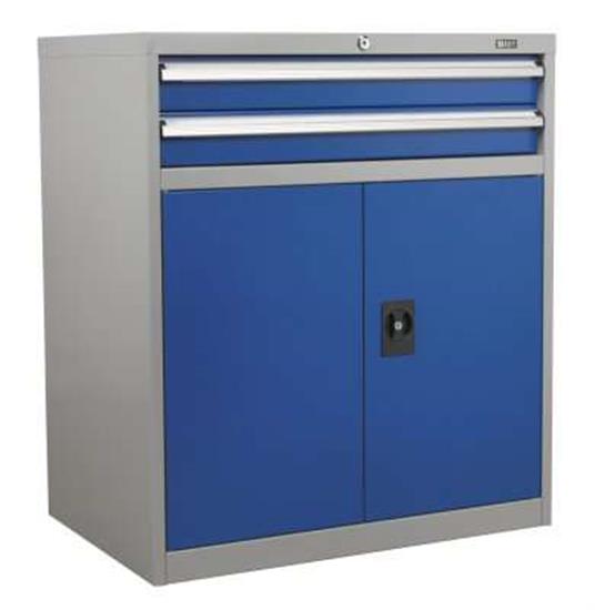 Sealey API8810 - Industrial Cabinet 2 Drawer & 1 Shelf Double Locker