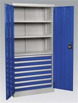 Sealey APICCOMBO7 - Industrial Cabinet 7 Drawer 3 Shelf 1800mm