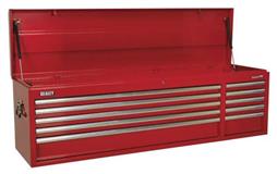 Sealey AP6610 - Topchest 10 Drawer with Ball Bearing Runners Heavy-Duty - Red