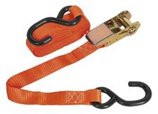 Sealey TD0845S - Ratchet Tie Down 25mm x 4.5mtr Polyester Webbing with S Hook 800kg Load Test
