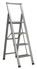 Sealey APSL4 - Aluminium Professional Folding Step Ladder 4-Step 150kg Capacity