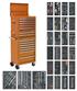 Sealey SPTOCOMBO1 - Tool Chest Combination 14 Drawer with Ball Bearing Runners - Orange & 1179pc Tool Kit