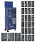 Sealey SPTCCOMBO1 - Tool Chest Combination 14 Drawer with Ball Bearing Runners - Blue & 1179pc Tool Kit