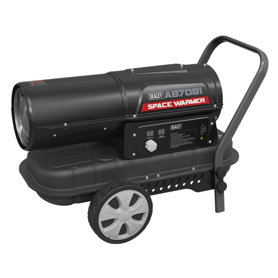 Sealey AB7081 - Space Warmer® Paraffin/Kerosene/Diesel Heater 70,000Btu/hr with Wheels
