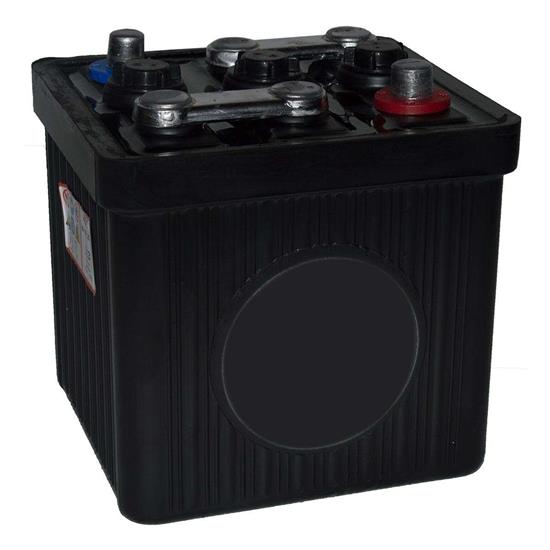 Classic Black Rubber Battery 6 volt - type: 401 ʍry Battery No Acid)